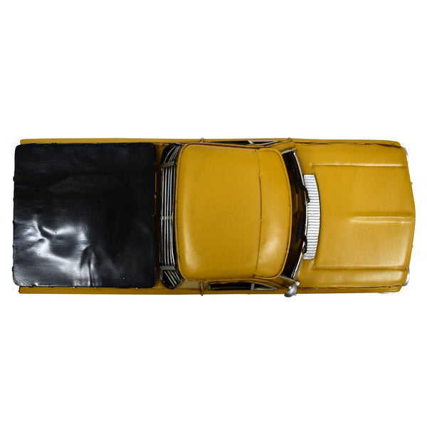 Golden Fleece Holden Ute Vintage Metal Ornament In Mustard Yellow Finish Figurines