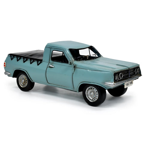 Hr Holden Ute Metal Ornament In Pale Blue Vintage Design 28 Centimetres Figurines