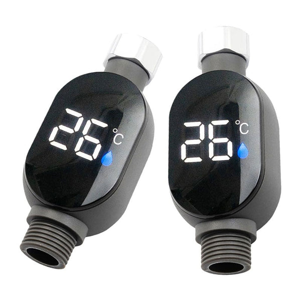 Black Led Bathroom Shower Thermometer (0~99): Accurate Temp Measurement Smart Counter. Other Bathroom Accessories