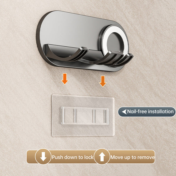 No Drill Magnetic Hair Dryer Wall Mount Synthetic Plastic For Dyson / Leihen Kexi Colours Gray And White Hair Dryers