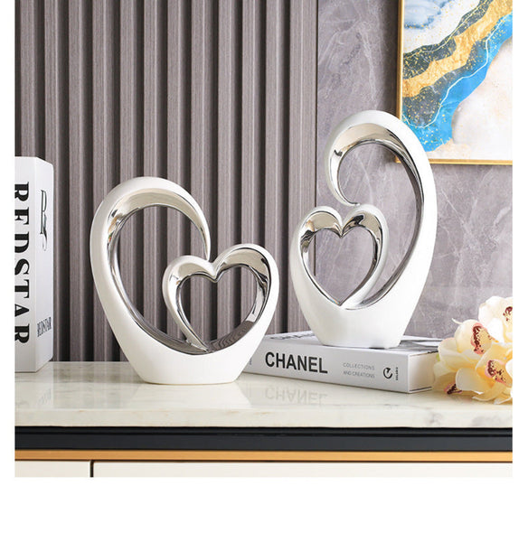 Modern Creative Heart To Ornament For Home Living Room Entryway Wine Cabinet Bedroom Tv Decoration Seasonal Decorations
