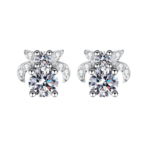 Veile Studios 1 Carat Moissanite 925 Sterling Silver Earrings