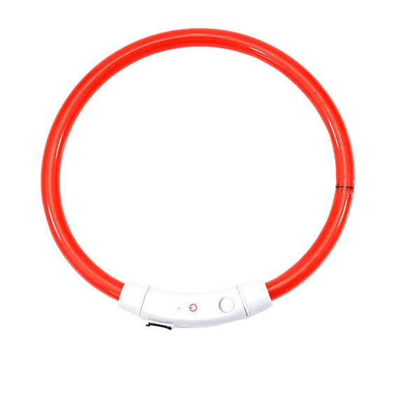 3 Mode Led Dog Collar Usb Rechargeable Detachable & Glowing Pet Safety Necklace For Night Dog Collars