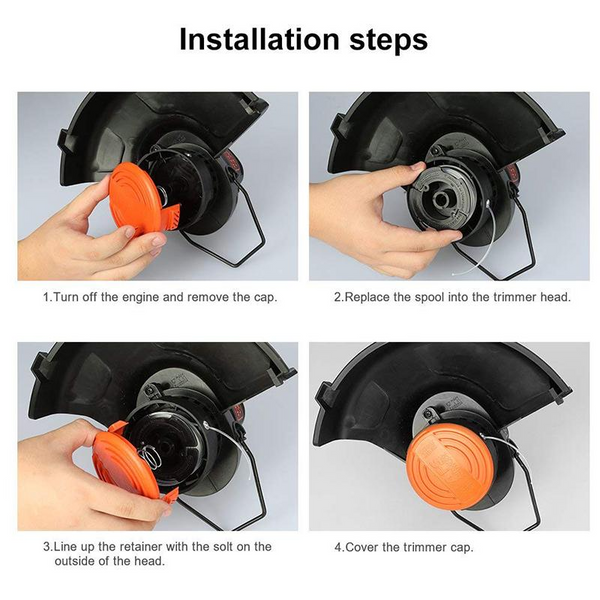 30 Inch Trimmer Line With Replacement Spool Cap Cover Spring For Blackdecker String Trimmers String Trimmer Parts