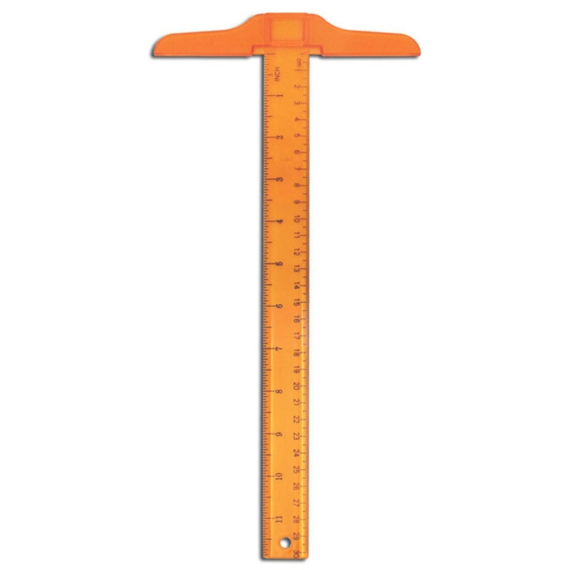 Plastic T Square Metric Ruler Cm Inch Double Side Scale Shaped Measuring Tool Measuring Tapes & Rulers