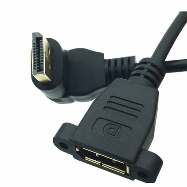 30Cm 90 Degree Up And Down Displayport Male To Female Extension Cable For Pc Hd Tv Projectors Laptop 25Cm Angle Monitor/Av Cables & Adapters