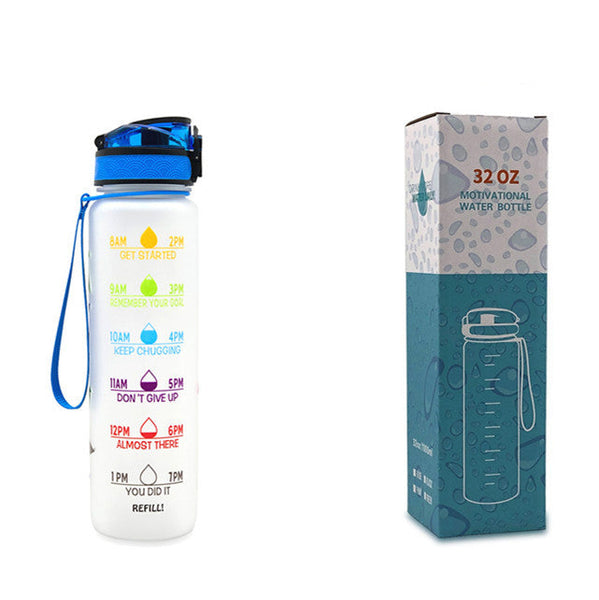1 Litre Tritan Water Bottle With Time Marker For Sports And Fitness Activities Water Bottles