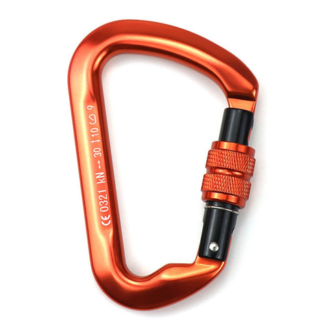30Kn D Shaped Carabiner Heavy Duty Aluminum Alloy Clips For Camping Hiking