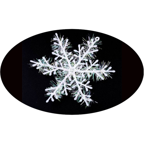30Pack Christmas Tree White Snowflake Ornaments Party Decoration Artificial 22Cm