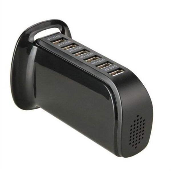 30W Multi 6 Port Usb Charger 6A Rapid Charging Station Desktop Travel Hub Black Plug Type Usb Cables Hubs & Adapters
