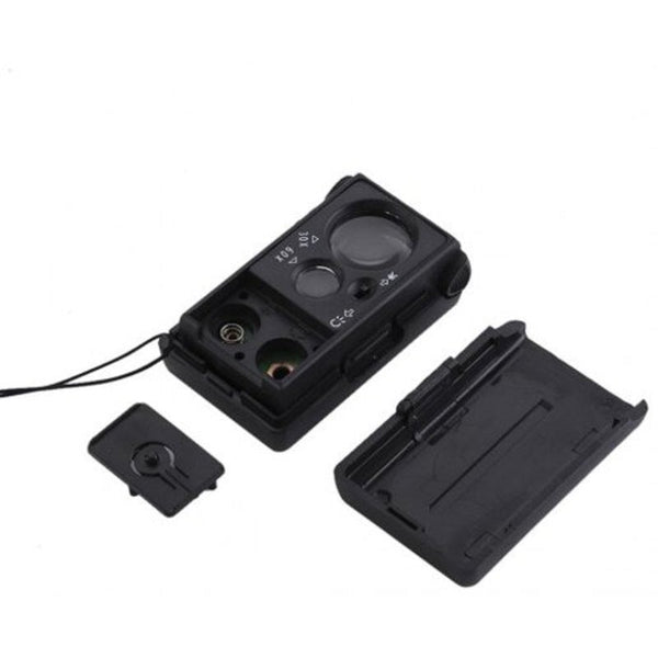 30X 60X Double Lens Jewelry Magnifying Glass Black Low Vision Magnifiers