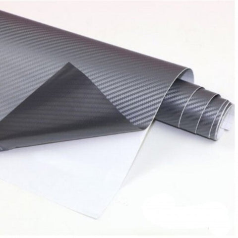 30X127cm Car Sticker 3D Carbon Fiber Wrap Vinyl Pc Gray Decals & Stickers