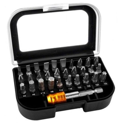 31 In Magnetic Screwdriver Bits Suit High Quality 25Mm And Adap Black