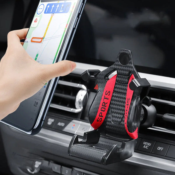 Racing Seat Shape Car Phone Holder Auto Air Vent Mobile Clip Mounts & Holders