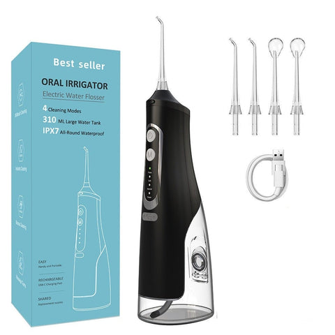 310Ml Water Flosser Dental Oral Irrigator Usb Charger 4 Mode Portable Jet Tooth Pick Waterproof Teeth Cleaner Tips