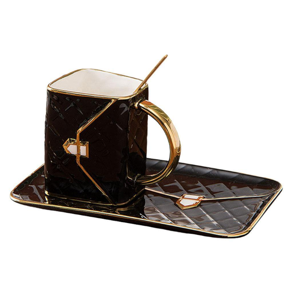 310Ml Novelty Handbag Coffee Cup With Tray Mugs