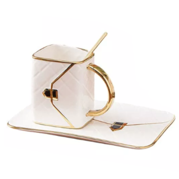 310Ml Novelty Handbag Coffee Cup With Tray Mugs