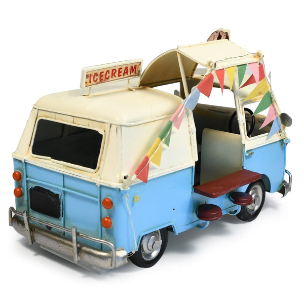 Festoon Lights Ice Cream Van Metal Ornament 28X14x16cm Ornaments & Statues