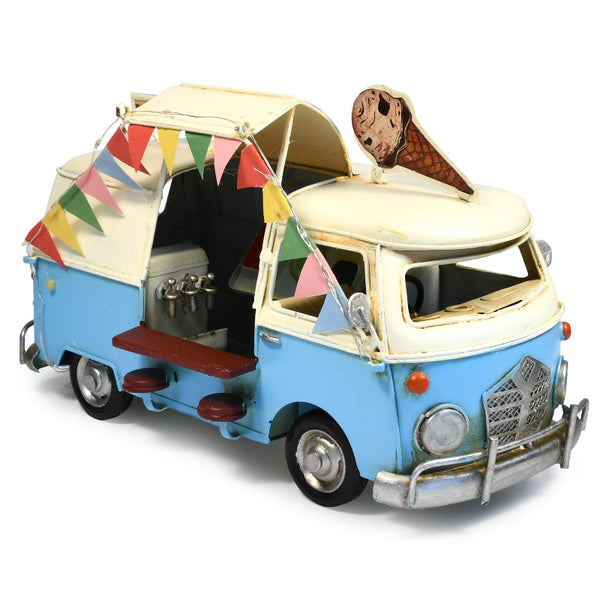 Festoon Lights Ice Cream Van Metal Ornament 28X14x16cm Ornaments & Statues