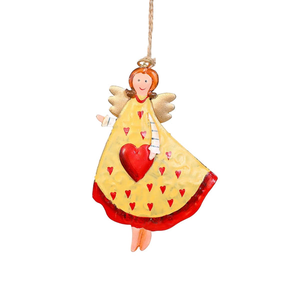 Rustic Vintage Iron Christmas Angel Girl Ornament American Country Style Christmas Tree Decoration Seasonal Decorations