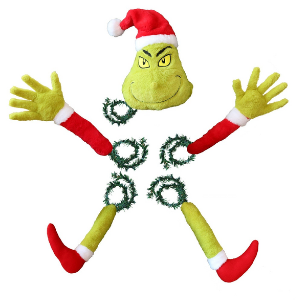 Santa Claus New Green Christmas Decoration Plush Toy Elf Doll Ornament Seasonal Decorations