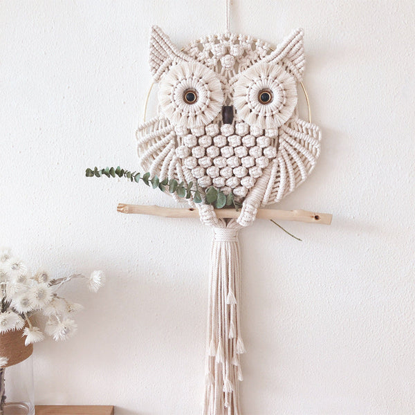The Owl Tapestry Hand Woven Cotton Craft Kit For Large And Small Projects Other Crocheting And Knitting