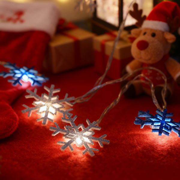 Non Woven Snowflake Christmas Light Led String Seasonal Decorations