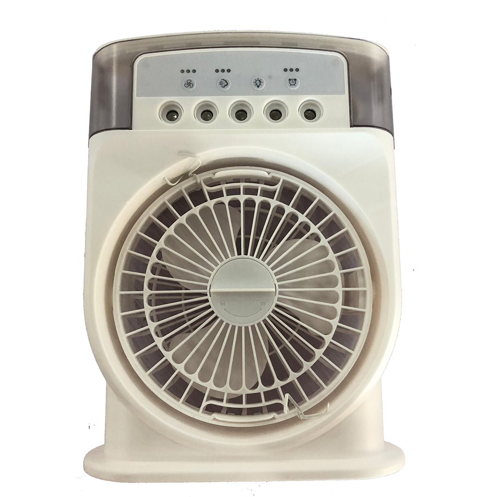 Usb Air Conditioner Cooling Fan With 5 Sprays 7 Color Light 600Ml Water Tank Mist Cooler Humidifiers Portable Air Conditioners