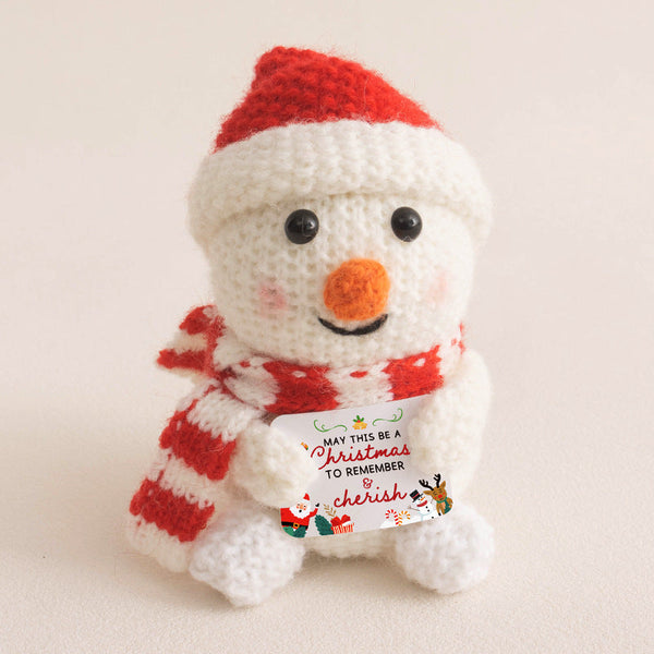 Active Santa Crochet Doll Card Small Seasonal Decorations