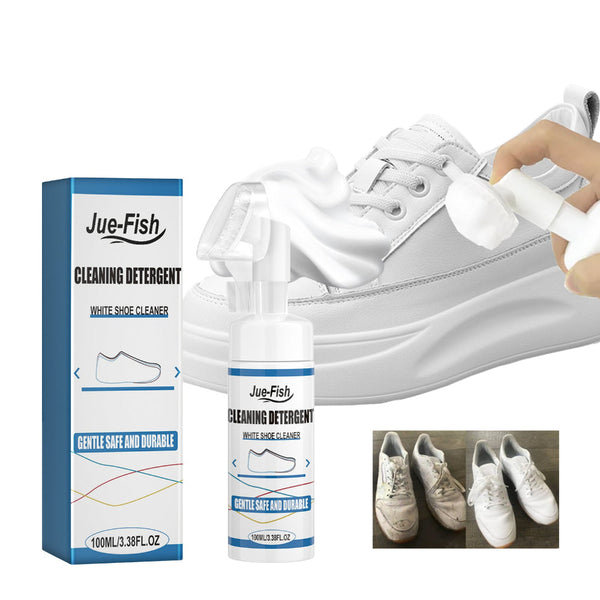 Water Free Foam Sneakers Cleaning Kit, Small White Shoes Sneakers Decontaminating Brightening White Cleaning Multi Functional Yellow Cleaner Cleaning