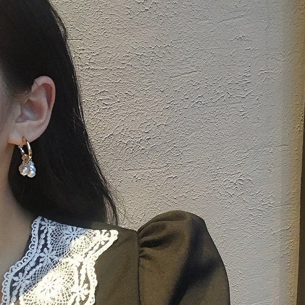 Veile Studios Pearl Tassel Simple Alloy Geometric Fashion Jewellery Earrings