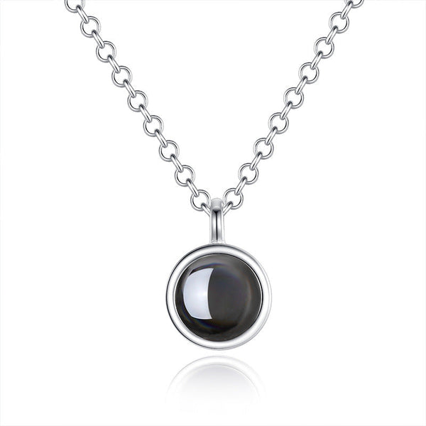 Necklace A Pair Of Men's And Women's Engraved Photos Projection I Love You Pendant Collarbone Chain Necklaces & Pendants