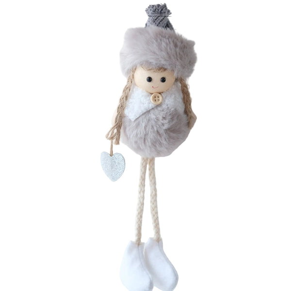 Christmas Angel Doll Decorative Plush Hanging Ornament For Tree Hotel Bar Counter Decoration Gift Box Accessories Seasonal Decorations