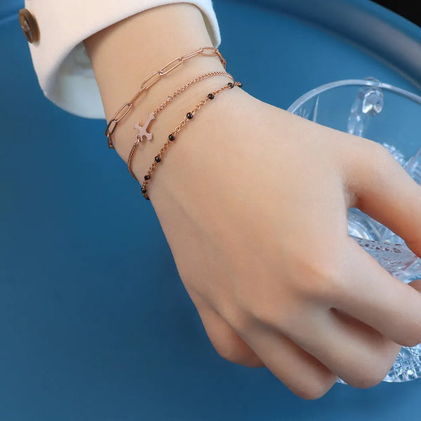 Titanium Steel Three Layered Bracelet Bracelets