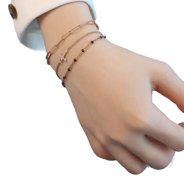 Titanium Steel Three Layered Bracelet Bracelets