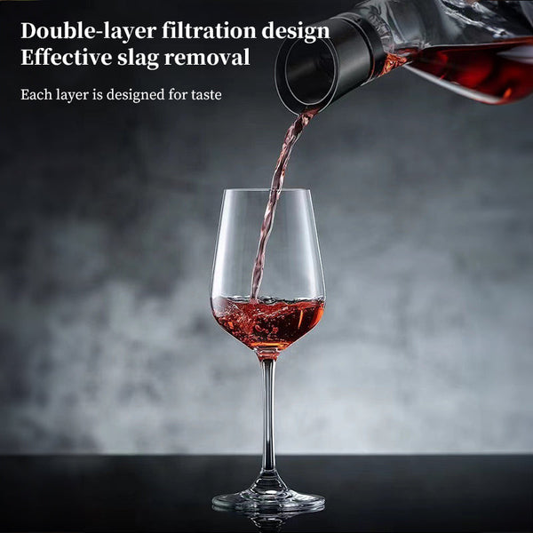 1500Ml Hand Blown Crystal Wine Decanter With Built In Aerator Pourer Ideal For Red Wine. Decanters