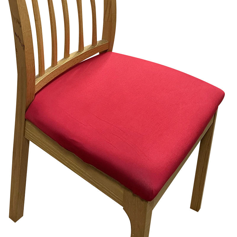 Wine Red Plain Stretch Chair Cover For Dining Kitchen Washable Removable Slipcovers