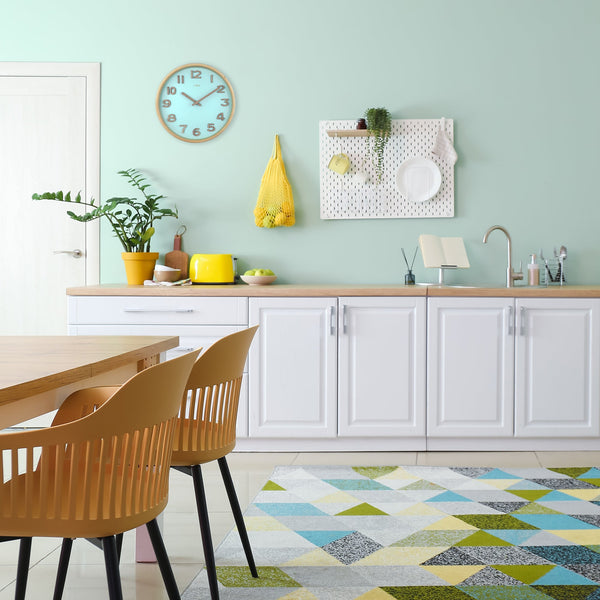 Leni Tilia Teal Wall Clock With Numbers And Silent Sweep Movement Wall Clocks