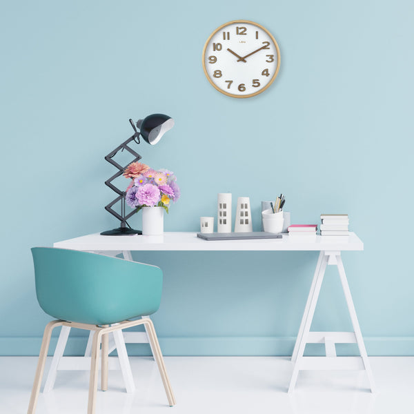 Leni Tilia Wall Clock 25.5 Centimetres White Contemporary Design Wall Clocks