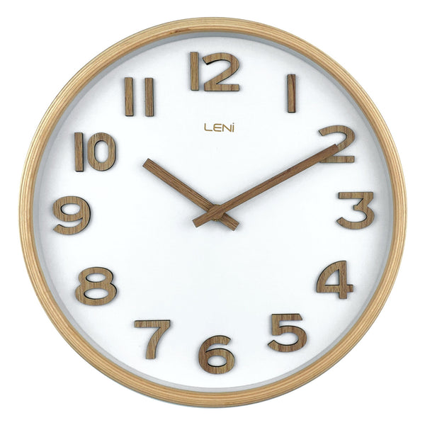 Leni Tilia Wall Clock 25.5 Centimetres White Contemporary Design Wall Clocks
