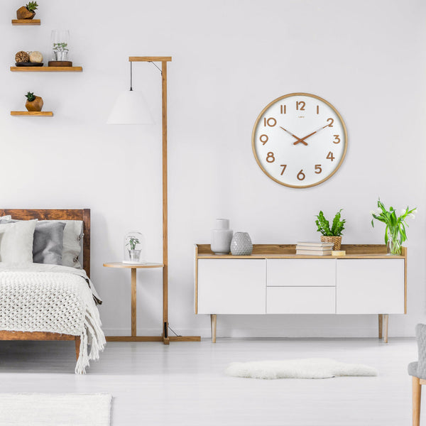 Leni Deco Wall Clock 53Cm White Home Decor Wall Clocks