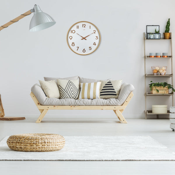 Leni Deco Wall Clock 53Cm White Home Decor Wall Clocks