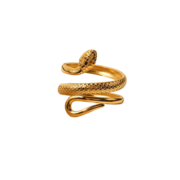 Retro Snake Shaped Womens Ring Gold Rings