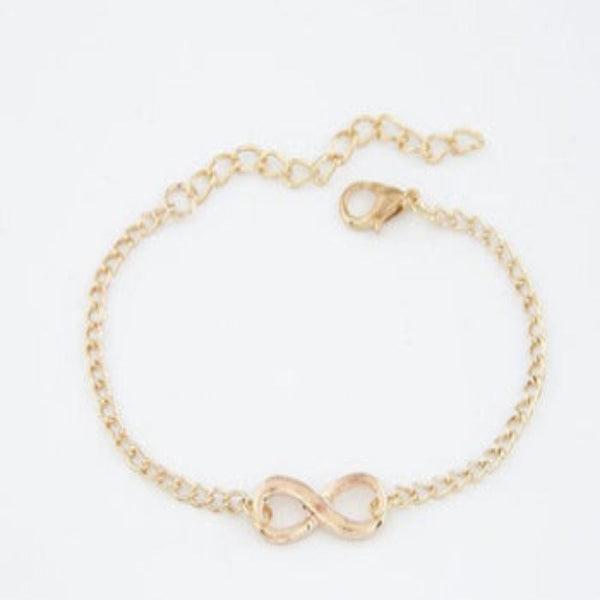 Veile Studios Simple Link Chain Bracelet With Gigantic Infinity Charm Women Jewelry Bracelets