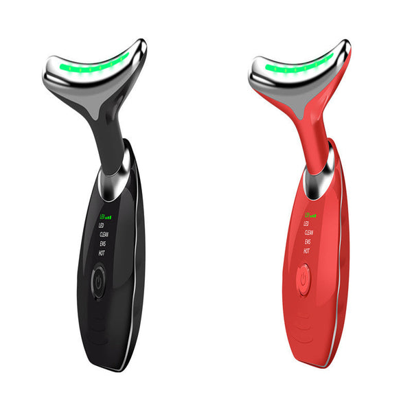 Neck Face Beauty Device Colorful Led Photon Therapy Skin Tighten Reduce Double Chin Anti Wrinkle Remove Lifting Massager Anti Aging Products