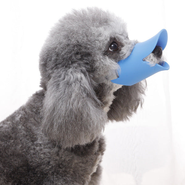 Dog Muzzle Anti Bite And Anti Bark Silicone Duckbill Comfortable Breathable Adjustable Strap Pet Mask Bark Control