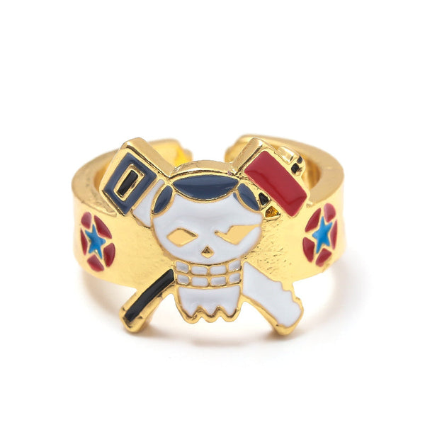 Anime Merchandise One Piece Straw Hat Pirates Ring Luffy Zoro Sanji Nami Robin Chopper Cosplay Finger Rings