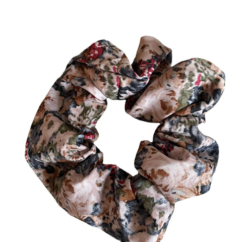Floral Large Intestine Hairband Satin Headdress Ponytail Headbands