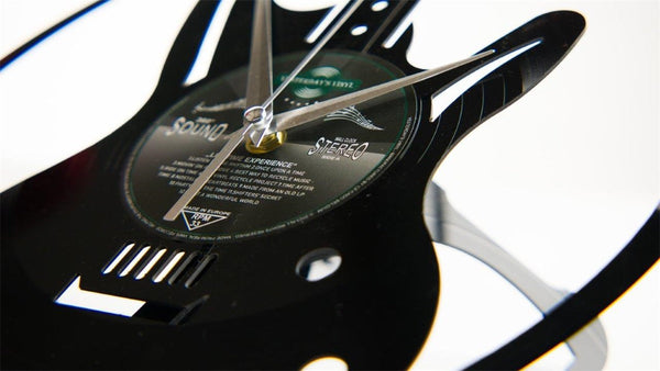 Vinyl Clock Guitar Retro Design Made From Recycled Record 30Cm Wall Clocks