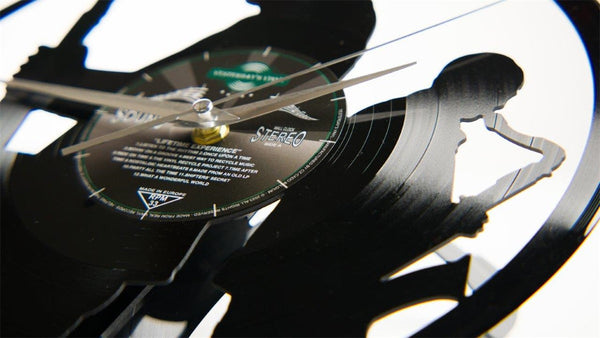 Vinyl Clock Sax 30Cm Recycled Record With Silent Quartz Movement Wall Clocks